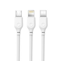 XO NB103 - 3i1 - USB Kabel - Lightning / USB-C / Micro USB - Hvid  
