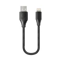 Forever Core Fast Charge Sync USB Lightning Kabel - 2.4A - 0,2 Meter - Sort