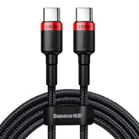 Baseus Cafule Kabel USB-C til USB-C - 100W - 2 Meter - Rød, Sort