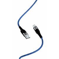 XO NB-Q158 - Kabel med LED lys - USB - Lightning - 1 meter - Blå