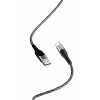 XO NB-Q158 - Kabel med LED lys - USB - USB-C - 1 meter - Grå 