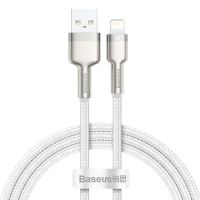 Baseus Cafule Series Metal Kabel USB - Lightning - 2.4 A-1 Meter - Hvid
