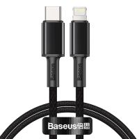 Baseus High Density Braided Fast Charging Data Kabel USB-C - Lightning -  20 W - 1 meter - Sort