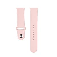 Apple Watch Deluxe Silicone Sportsrem - 42 / 44 / 45 / 49 mm - Støvet lyserød
