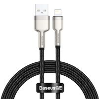 Baseus Cafule Series Metal Kabel USB - Lightning - 2.4 A-1 Meter - Sort
