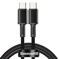 Baseus High Density Braided Fast Charging Data Kabel USB-C - USB-C - 100 W - 1 Meter - Sort