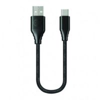 Forever Core Fast Charge Sync USB USB-C Kabel - 3A - 0,2 Meter - Sort