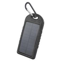 Forever Solar Travel Powerbank  - 5000 mAh - Sort 