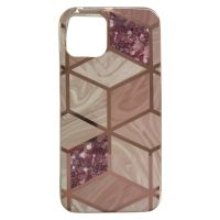 Geometri Cover - iPhone 13 Mini - Lyserød