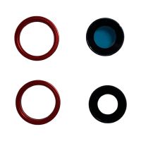 iPhone 13 Mini - Linse Holder & Glas Linse - Rød (Original) 