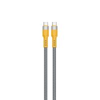DUDAO L23CC USB-C - USB-C Kabel 120W - 1 Meter - Gul / Grå