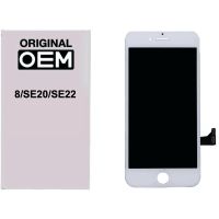 iPhone 8 / SE20 / SE22 skærm - Original LCD (Refurbished) - Hvid