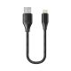 Forever Core Fast Charge Sync USB Lightning Kabel - 2.4A - 0,2 Meter - Sort