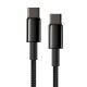 Baseus Kabel Tungsten PD USB-C - USB-C 100 W - Sort - 1 meter 