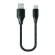 Forever Core Fast Charge Sync USB USB-C Kabel - 3A - 0,2 Meter - Sort