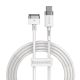 Baseus Zinc Magsafe 2 Power cable til MacBook Pro/Air - USB Type C 60W 2m - Hvid