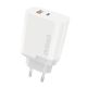 DUDAO A6XSEU Oplader 22,5W - 1 x USB + 1 x USB-C - Hurtig Opladning - Hvid