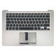 Topcase med Keyboard (Dansk version) - MacBook Air A1466 (Original) - Enhed m/ backlight - Silver