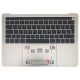 Topcase med Keyboard & Touch Bar (Dansk version) - MacBook Pro A1989 (Original) - Enhed m/ backlight - Silver