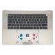 Topcase med Keyboard & Touch Bar (Dansk version) - MacBook Pro A1707 (Original) - Enhed m/ backlight -Silver