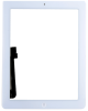 iPad 3 Skærm - Prime (NCC) - Komplet Glas / Digitizer - Med Home Knap - Hvid