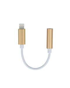 Forever Adapter Lightning - Audio Jack 3,5 mm - Guld 