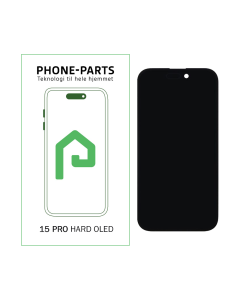 iPhone 15 Pro skærm - inkl. tape - HARD OLED 60 Hz (PP)