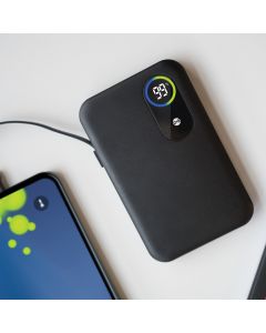 Forever Powerbank med indbygget Lightning Kabel - 5000 mAh - Sort   