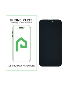 iPhone 16 Pro Max skærm - inkl. tape - HARD OLED 60 hz (PP)