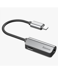 Baseus L32 Adapter Lightning til Lightning/jack - Silver