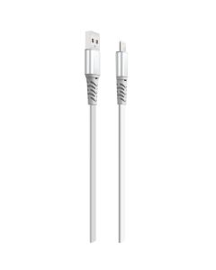 XO NB154 - Fleksibelt Lightning - USB Kabel - Sølv  
