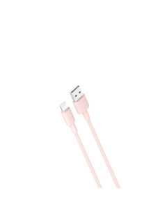 XO NB156 - USB - Lightning Kabel - 1 meter - Lyserød