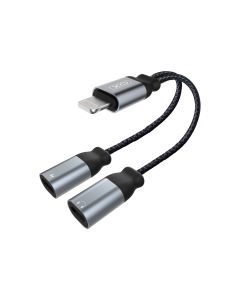 Adapter Lightning til Lightning - Lightning - Sort (XO - NBR160A)