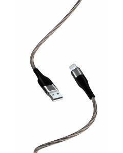 XO NB-Q158 - Kabel med LED lys - USB - Lightning - 1 meter - Grå