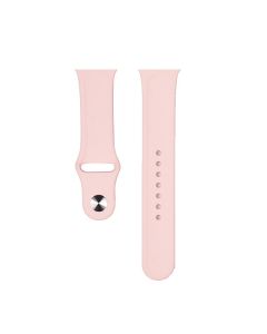 Apple Watch Deluxe Silicone Sportsrem - 42 / 44 / 45 / 49 mm - Støvet lyserød
