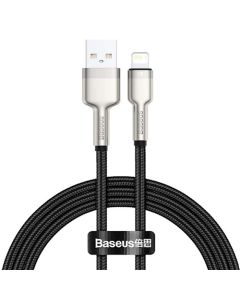 Baseus Cafule Series Metal Kabel USB - Lightning - 2.4 A-1 Meter - Sort