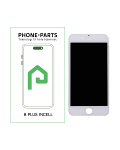 iPhone 8 Plus skærm - inkl. tape - Premium Incell LCD (PP) - Hvid