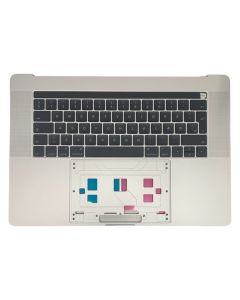 Topcase med Keyboard & Touch Bar (Dansk version) - MacBook Pro A1707 (Original) - Enhed m/ backlight -Silver