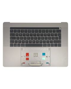 Topcase med Keyboard & Touch Bar (Dansk version) - MacBook Pro A1707 (Original) - Enhed m/ backlight - Space Gray