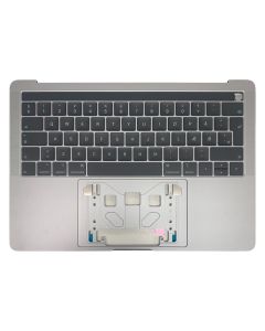Topcase med Keyboard & Touch Bar (Dansk version) - MacBook Pro A1989 (Original) - Enhed m/ backlight - Space Gray