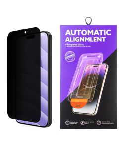 Privacy Heldækkende Skærmbeskyttelse med applikator (9D) - iPhone 15 Plus