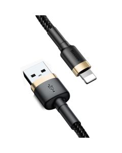Baseus Cafule Kabel USB til Lightning - 2.4A - 0,5 Meter - Guld, Sort