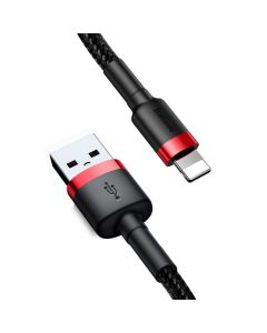 Baseus Cafule Kabel USB til Lightning - 2.4A - 1 Meter - Rød, Sort