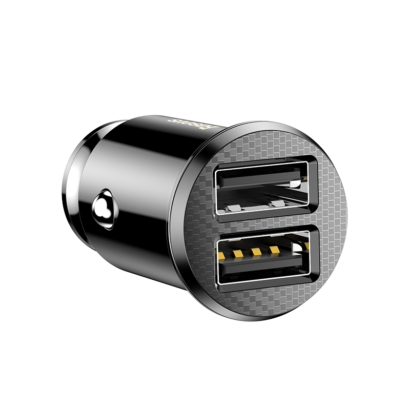 Baseus Grain Mini Smart Dobbelt USB Billader - 3.1A